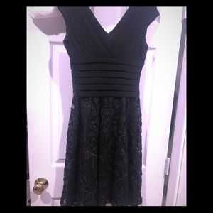 Adrianna Papell Embroidered Floral Evening Dress